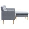 vidaXL L-formet sofa 171,5x138x81,5 cm stofbetr&aelig;k lysegr&aring;