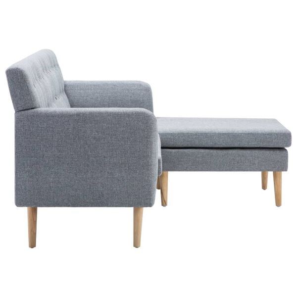 vidaXL L-formet sofa 171,5x138x81,5 cm stofbetr&aelig;k lysegr&aring;