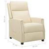 vidaXL l&aelig;nestol kunstl&aelig;der cremefarvet