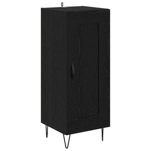 vidaXL Sideboard Sort eg 34,5 x 34 x 90 cm Ingeni&oslash;rt tr&aelig; og jern