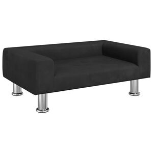 vidaXL sofa til b&oslash;rn 70x45x26,5 cm fl&oslash;jl sort