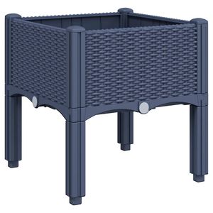 vidaXL plantekasse med ben 40x40x42 cm PP bl&aring;gr&aring;