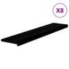 vidaXL trappem&aring;tter 8 stk. brunsort 120x30x2 cm massivt egetr&aelig;