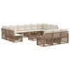 vidaXL Havesofa S&aelig;t 14 stk. Beige polyrattan