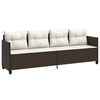 vidaXL loungesofa med hynder polyrattan brun