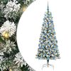 vidaXL Kunstigt Hinged Juletr&aelig; 300 LED'er Gr&oslash;n og Hvid 180 cm