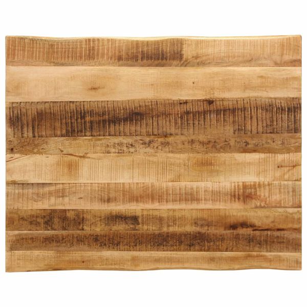 vidaXL bordplade 110x80x2,5 cm naturlig kant massivt ru mangotræ