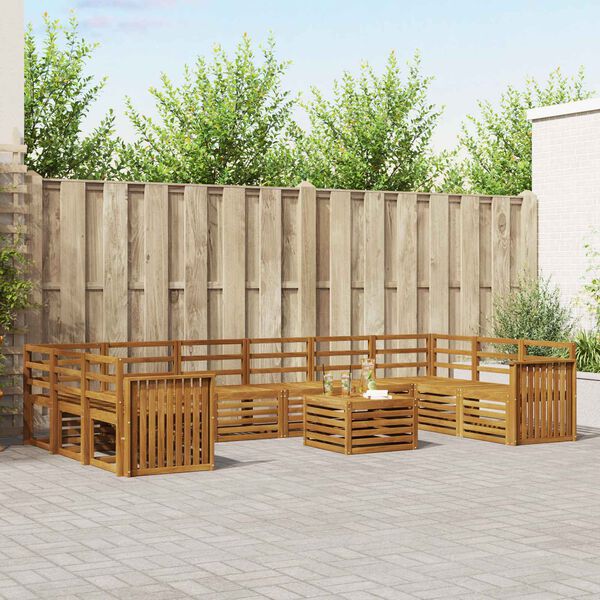 vidaXL Sofas&aelig;t Naturfarvet Massivt Akacietr&aelig;