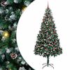 vidaXL Kunstigt juletr&aelig; med stativ Gr&oslash;n 210 cm PVC og St&aring;l og Plastik