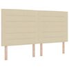 vidaXL Box spring seng med madras Creme 180 x 200 cm Stof