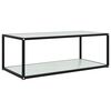 vidaXL sofabord 100x50x35 cm hærdet glas hvid