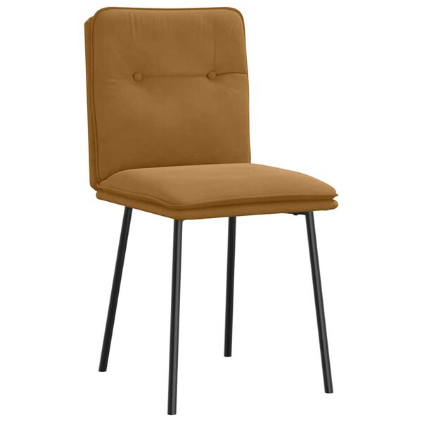 vidaXL spisebordsstole 2 stk. fløjl brun