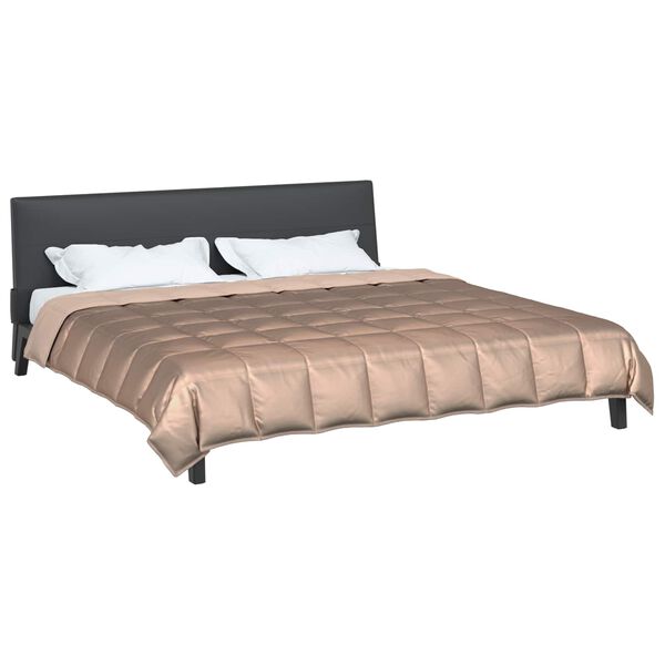 vidaXL Hel&aring;rs dyne Guld 220 x 240 cm Satin og Mikrofiber