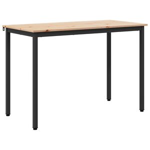 vidaXL Spisebord Naturfarvet 110 x 55 x 75 cm Massiv fyrretr&aelig;