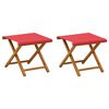 vidaXL Havestol 2 pcs Massiv Eucalyptus Tr&aelig; R&oslash;d