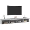 vidaXL tv-borde 2 stk. med LED-lys 100x30x30 cm betongr&aring;