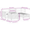 vidaXL sofas&aelig;t til haven 5 dele massivt fyrretr&aelig;