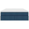vidaXL Seng med opbevaring og madras Bl&aring; 140 x 200 cm Polyester