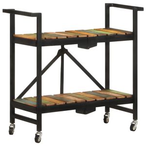vidaXL k&oslash;kkenvogn 87x36x81 cm massivt genbrugstr&aelig;
