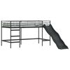vidaXL Kids'loftseng med rutsjebane Sort og Anthracit 80 x 200 cm