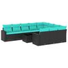 vidaXL sofas&aelig;t til haven 11 dele med hynder polyrattan sort