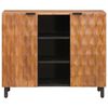 vidaXL Sideboard Acacia Brun Finish 90 x 33 x 75 cm Massivt mangotr&aelig;