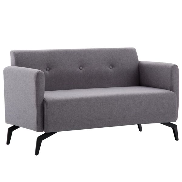 vidaXL 2-personers sofa 115x60x67 cm stofbetr&aelig;k lysegr&aring;