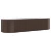 vidaXL plantekasse 322x100x68 cm galvaniseret st&aring;l brun