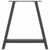 vidaXL spisebordsben A-formet 2 stk. antracit 80x(72-73) cm stål