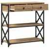 vidaXL Konsol Bord artisan eg 75 x 28 x 75 cm Laminat tr&aelig; og metal