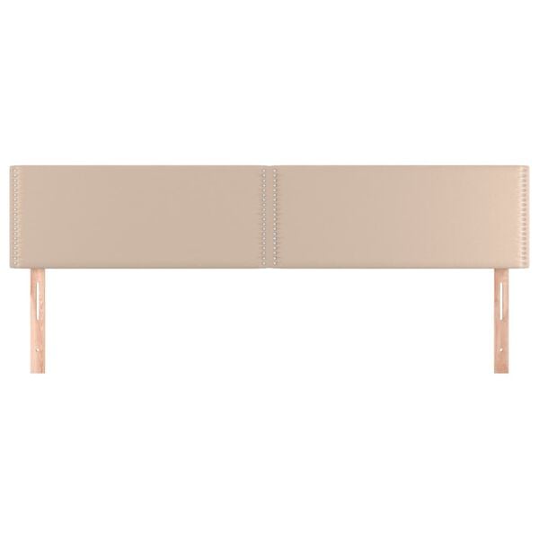 vidaXL sengegavle 2 stk. 80x5x78/88 cm kunstl&aelig;der cappuccinofarvet