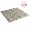 vidaXL V&aelig;gpaneler 12 pcs Amethyst Beton 50 x 50 cm XPS Skum