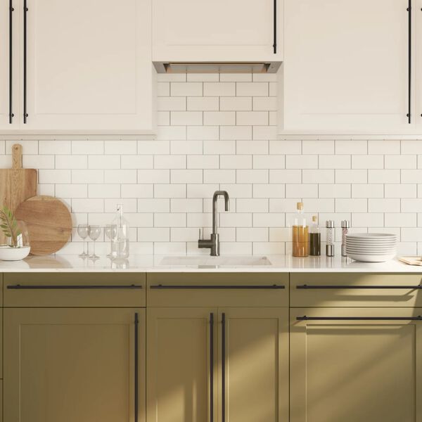 vidaXL skabshåndtag 10 stk. 480 mm rustfrit stål sort