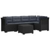 vidaXL 5-personers Havem&oslash;bel Sofa med Hynder Rattan Look PP Antracit