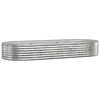 vidaXL plantekasse 249x100x36 cm galvaniseret st&aring;l s&oslash;lvfarvet