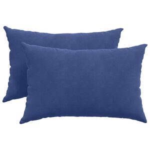 vidaXL Sofapuder 2 pcs Politi bl&aring; 60 x 40 cm Velourstof