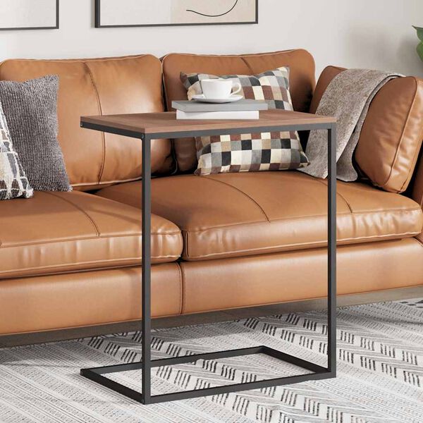 vidaXL sidebord 55x35x66 cm konstrueret tr&aelig; sort