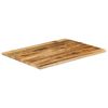 vidaXL bordplade 110x80x3,8 cm naturlig kant massivt ru mangotræ