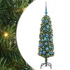 vidaXL Kunstigt juletr&aelig; med stativ Gr&oslash;n 120 cm PVC og St&aring;l og Plastik