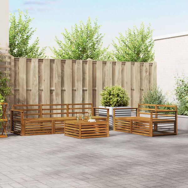 vidaXL Udend&oslash;rs sofagruppe 6 pcs Naturfarvet