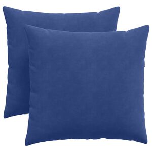 vidaXL Sofapuder 2 pcs Politi bl&aring; 45 x 45 cm Velourstof