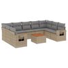 vidaXL havesofas&aelig;t 10 dele med hynder polyrattan beige