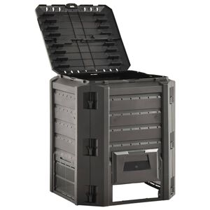 vidaXL kompostbeholder 380 l sort