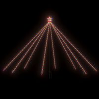vidaXL lysende juletræ 3,6 m 576 LED'er inde/ude farverigt lys
