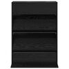 vidaXL Magasin Rack med hylde Sort eg 70 x 41 x 96 cm Konstrueret tr&aelig;