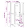 vidaXL Garderobeskab Gammelt tr&aelig; 82,5 x 51,5 x 180 cm Konstrueret tr&aelig;