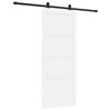 vidaXL Skyded&oslash;r Hvid og sort 83 x 202 cm Massivt fyrretr&aelig;