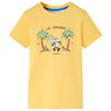 T-shirt til b&oslash;rn str. 104 lys okkergul