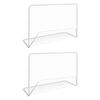 vidaXL fodboldm&aring;l 2 stk. med net 182x61x122 cm st&aring;l hvid