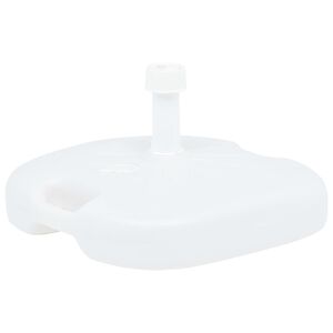 vidaXL parasolfod 16 l sand- eller vandfyld plastik hvid